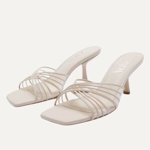 Zara High Heeled Vinyl Sandals